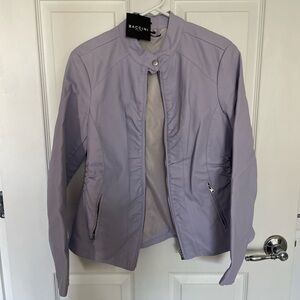Lavender leather jacket